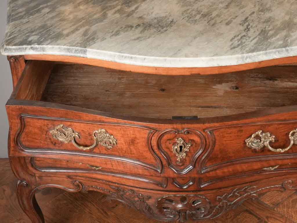 Stately eighteenth-century carved chest