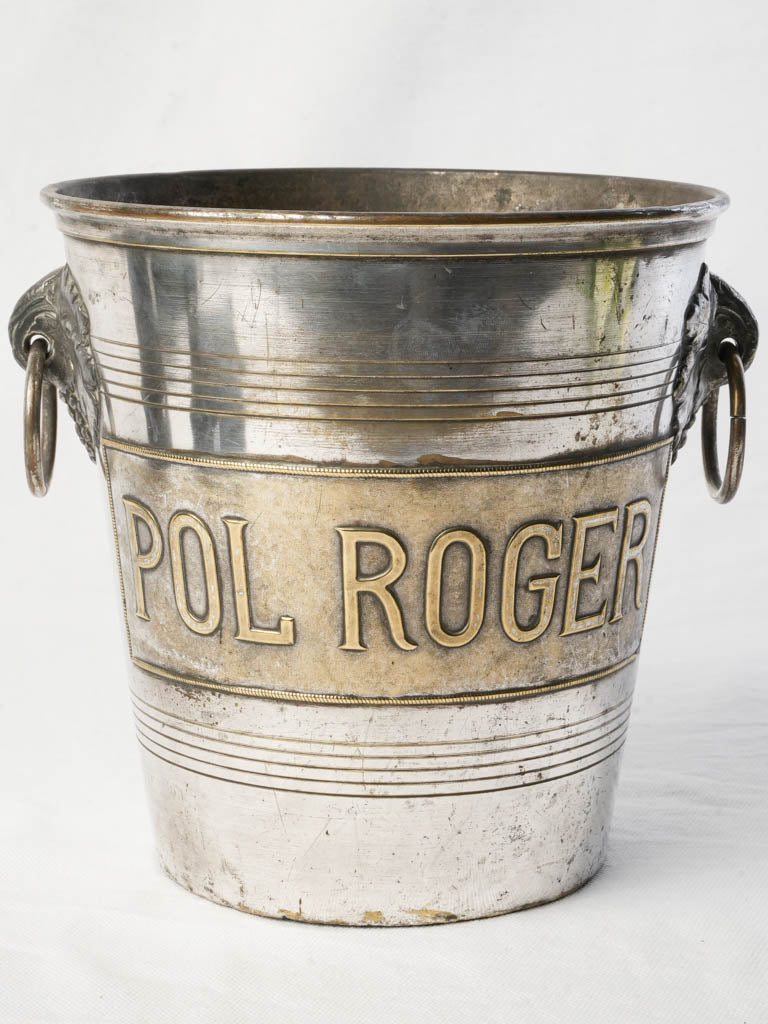 Pol Roger Silver Plated Champagne Bucket c.1900- 8¾"