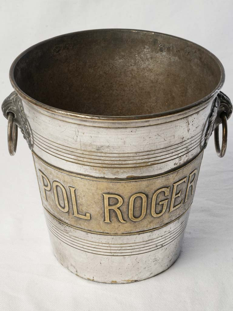 Pol Roger Silver Plated Champagne Bucket c.1900- 8¾"