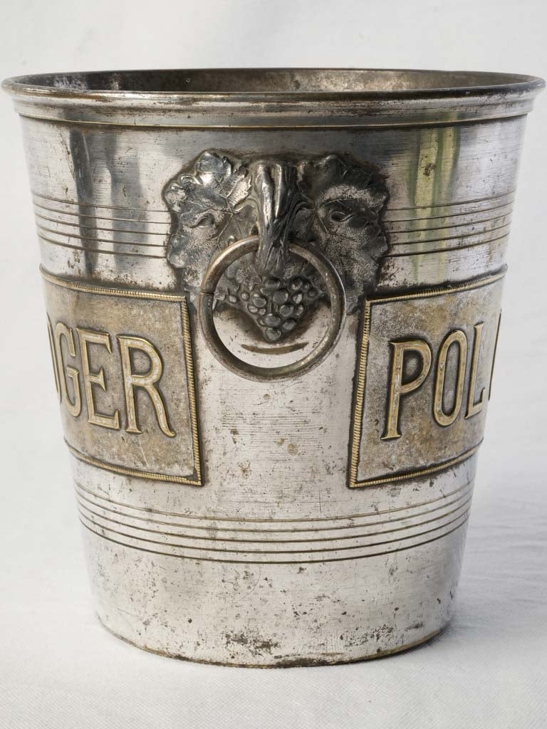 Pol Roger Silver Plated Champagne Bucket c.1900- 8¾"