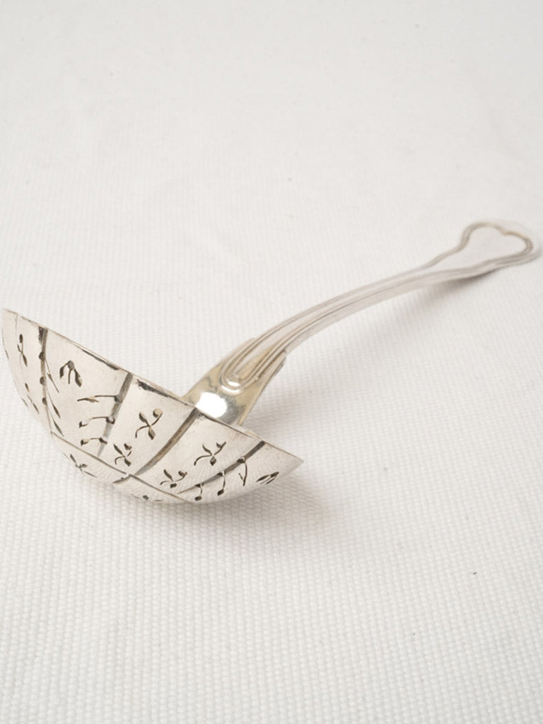 Silver-plated floral motif sifter