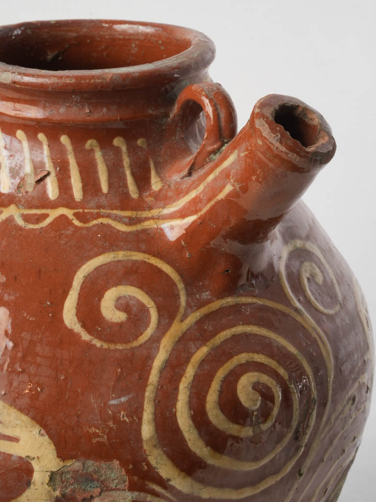 Historic terracotta storage jar.