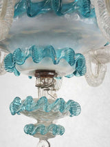 18th century Murano glass chandelier - pink & blue 30¾"