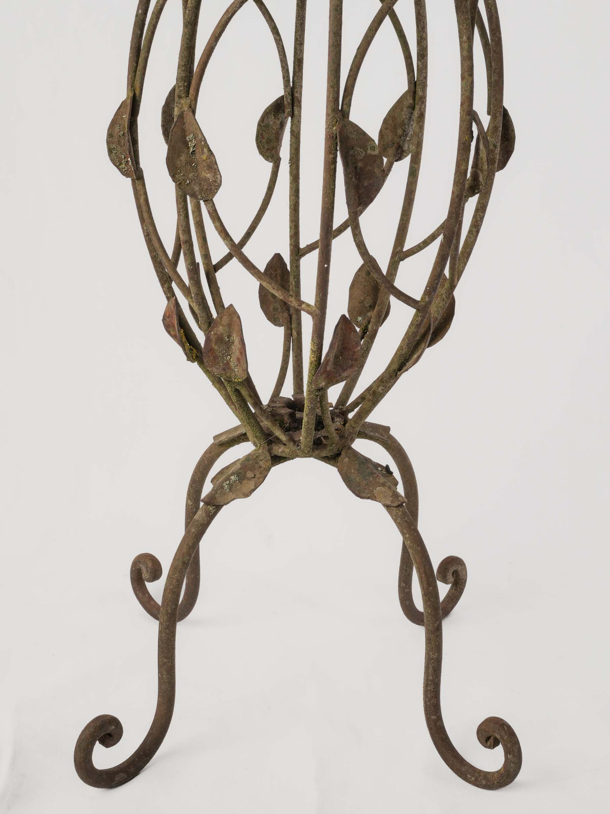 Early to Mid-20th-Century Hand-Forged Iron Floor-Standing Candelabrum - 40¼"