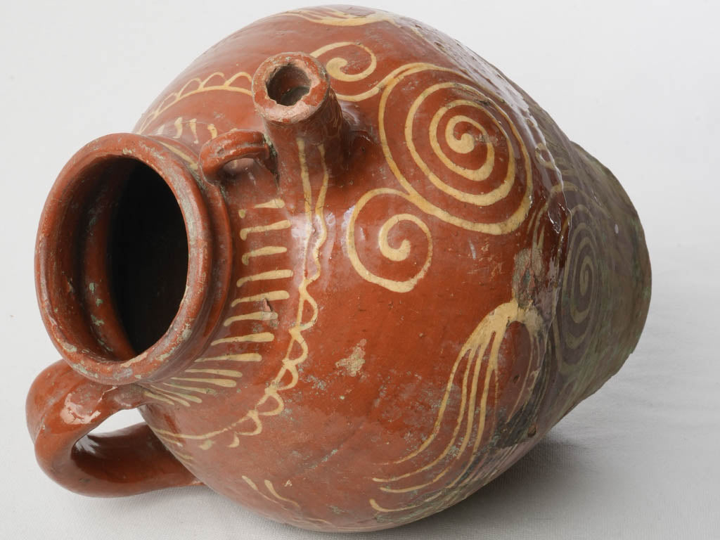 Classic handcrafted pottery jar.