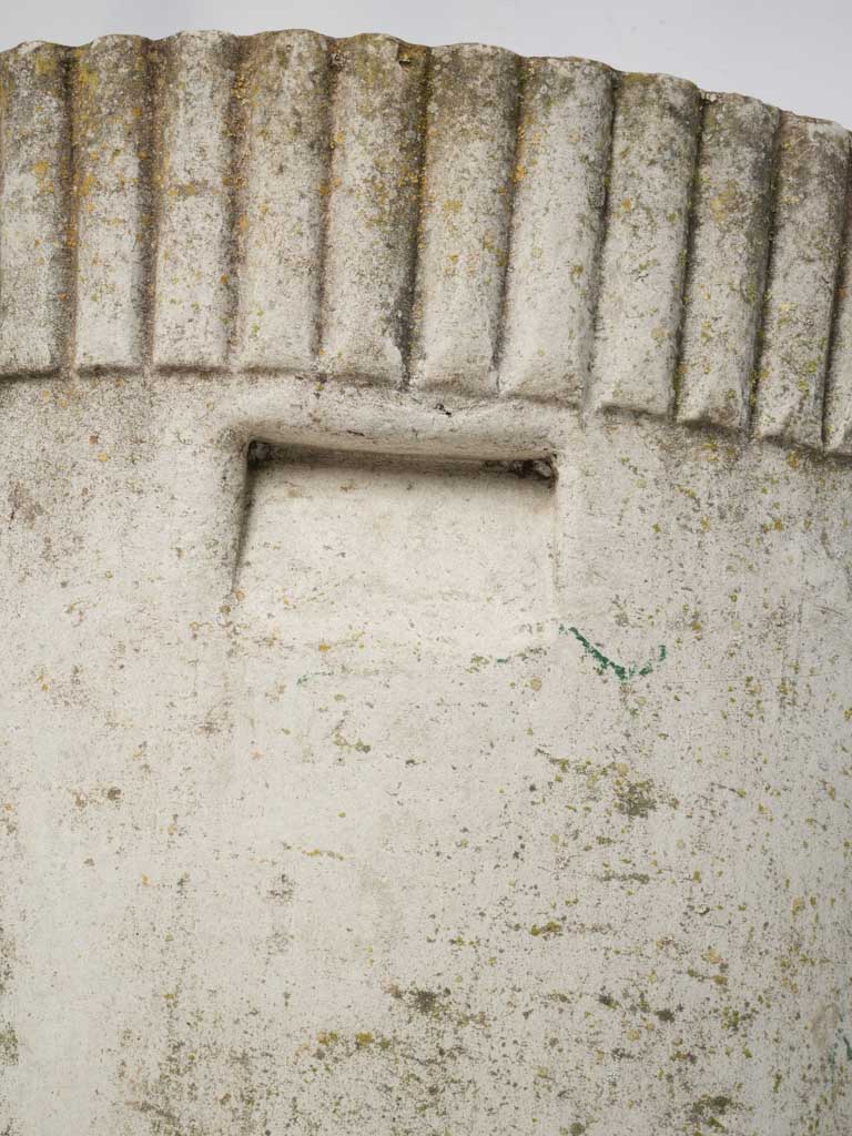 Aged weather-resistant patio vessels