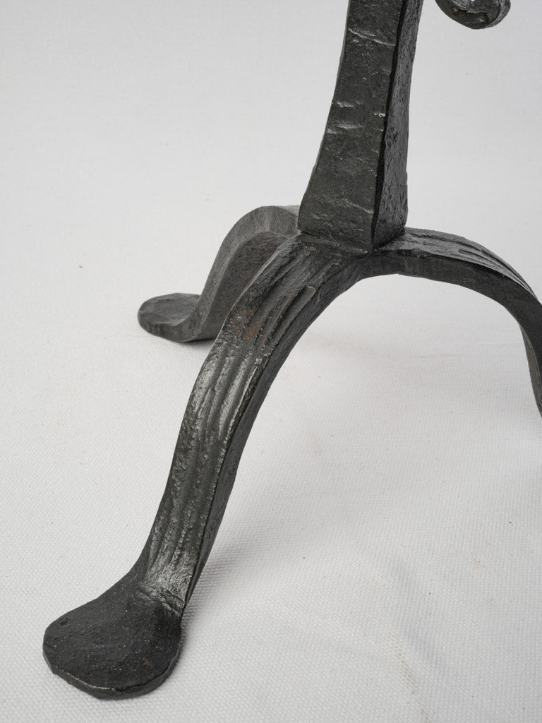 Textured blacksmith ironwork candelabra  