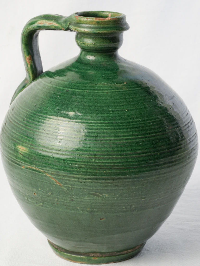Deep earthy green French vessel  