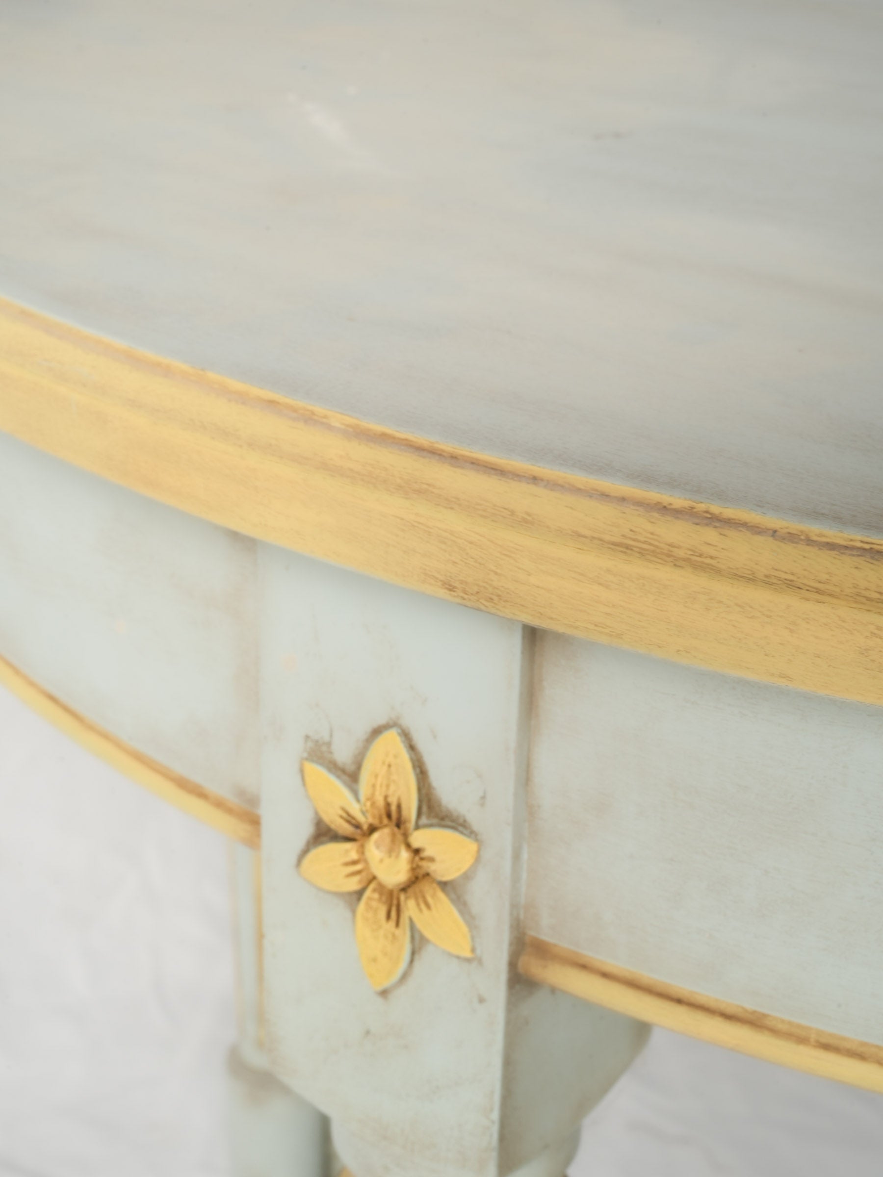 Charming vintage-style hallway consoles
