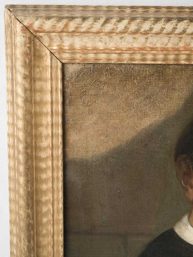 Rustic boy framed portrait