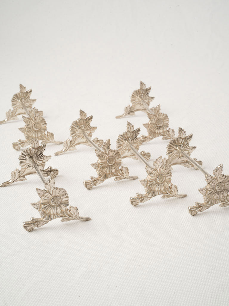Set of Six Christofle Silver-Plated Art Nouveau Daisy Knife Rests - 3¼"