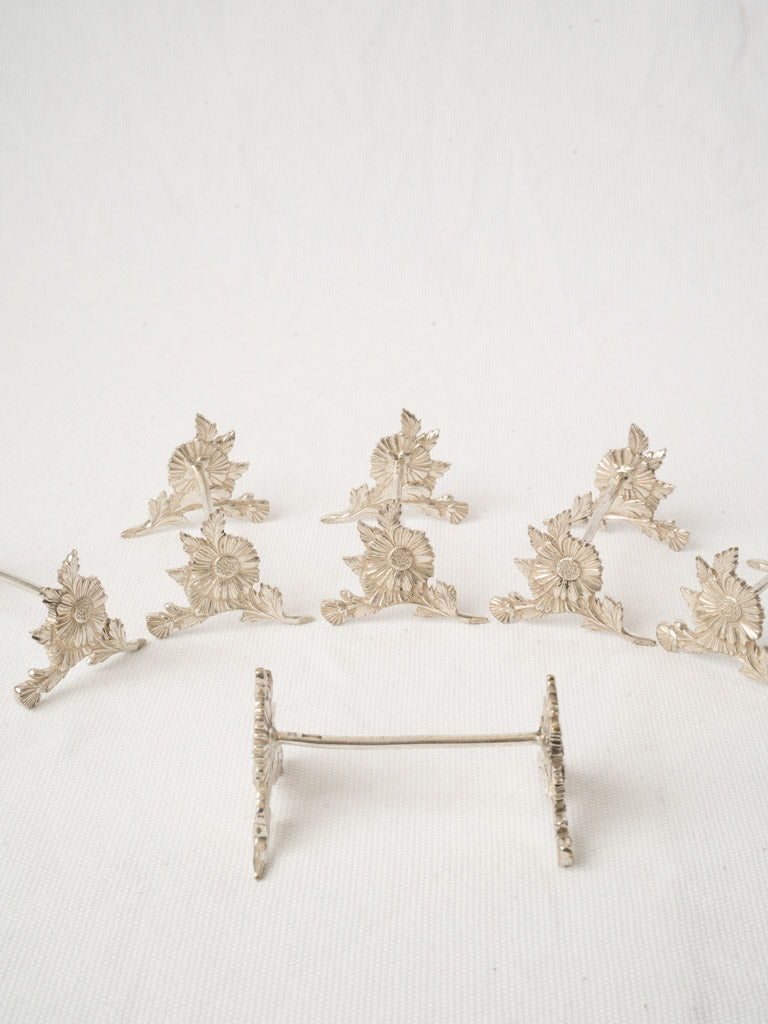 Set of Six Christofle Silver-Plated Art Nouveau Daisy Knife Rests - 3¼"