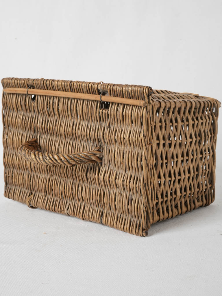 Time-worn rustic French snack basket