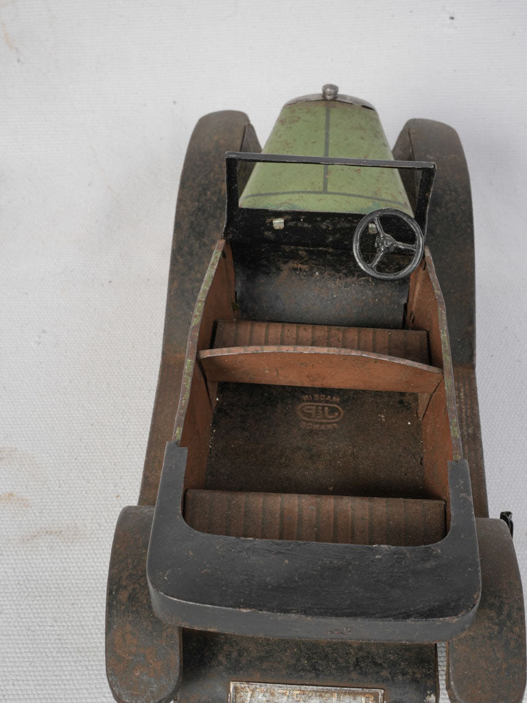 Nostalgic patinaed French toy vehicle  
