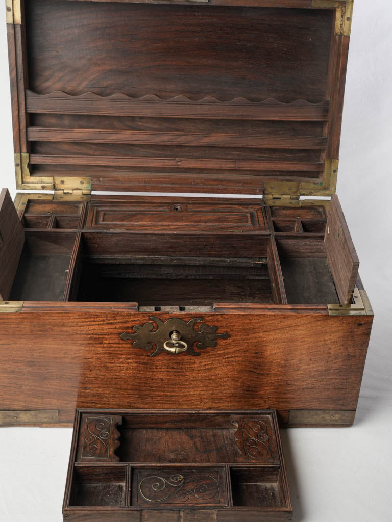 Sophisticated patina-finished storage box  