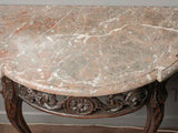 Early 18th century Regence demilune marble wall console 34¾"
