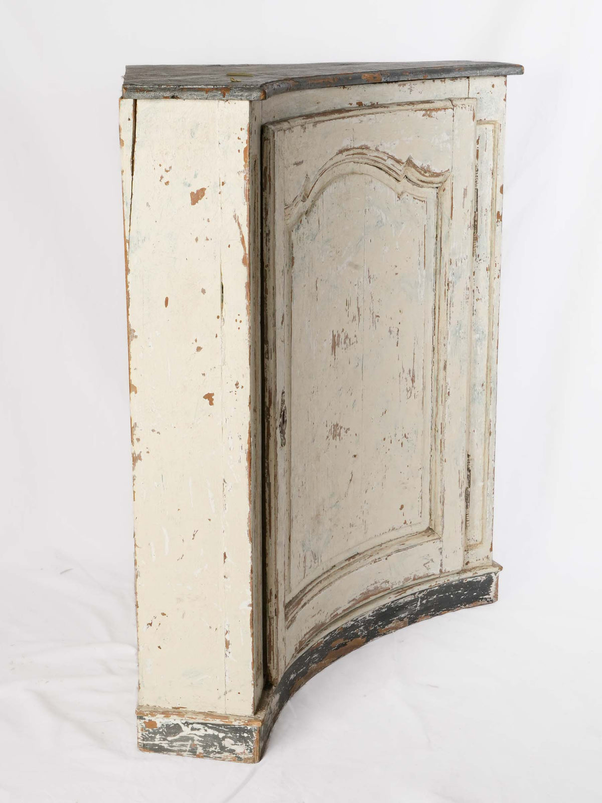 19th-Century Concave Corner Cupboard w/ Original Paint - 39" x 37"