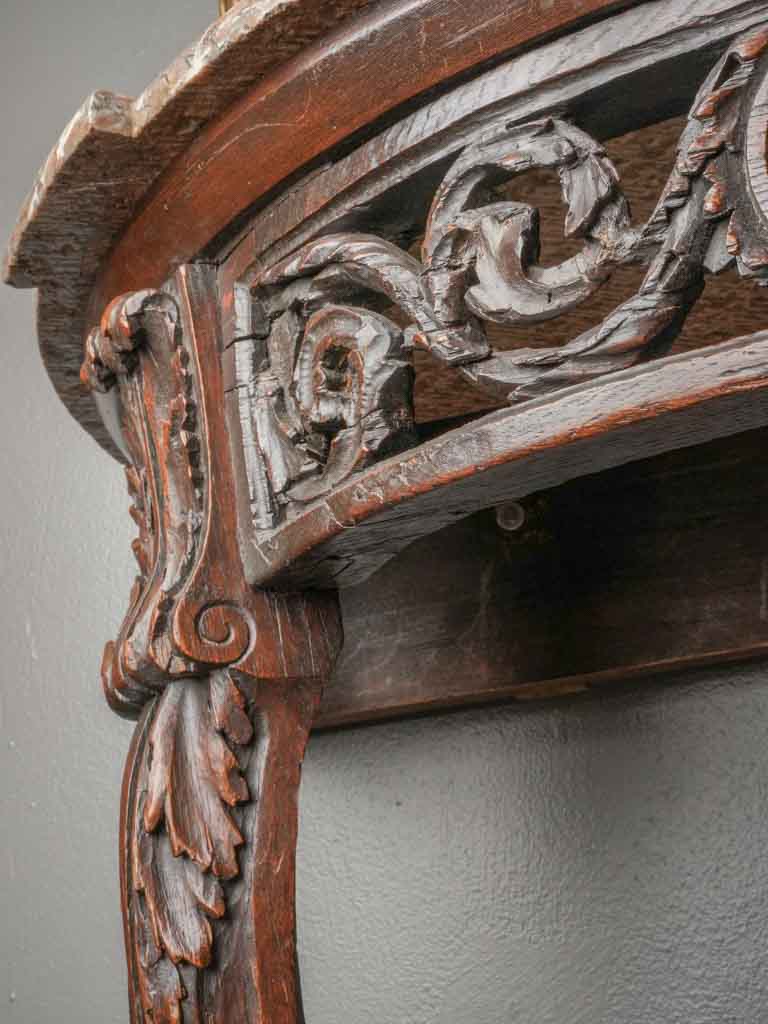 Early 18th century Regence demilune marble wall console 34¾"
