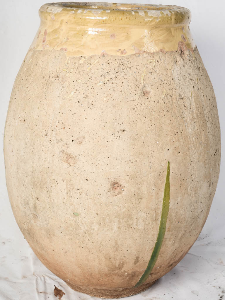 Rustic glazed Provençal pottery jar