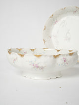 Ornate French rose and gilt tableware