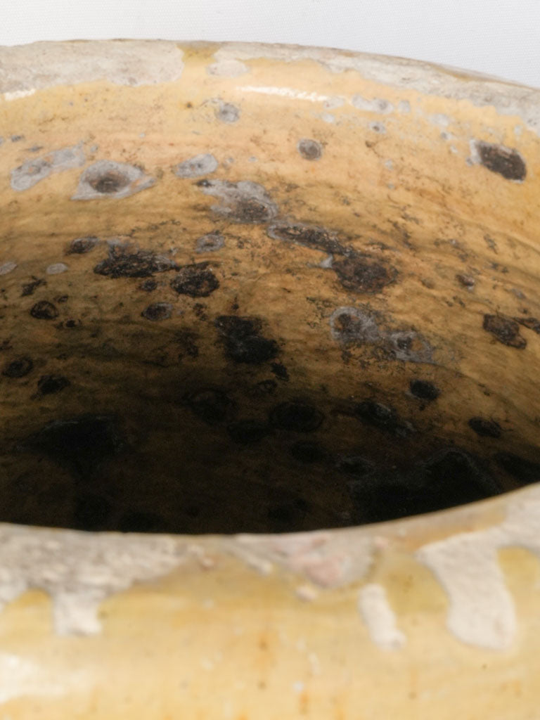 Decorative green-glazed terracotta jar
