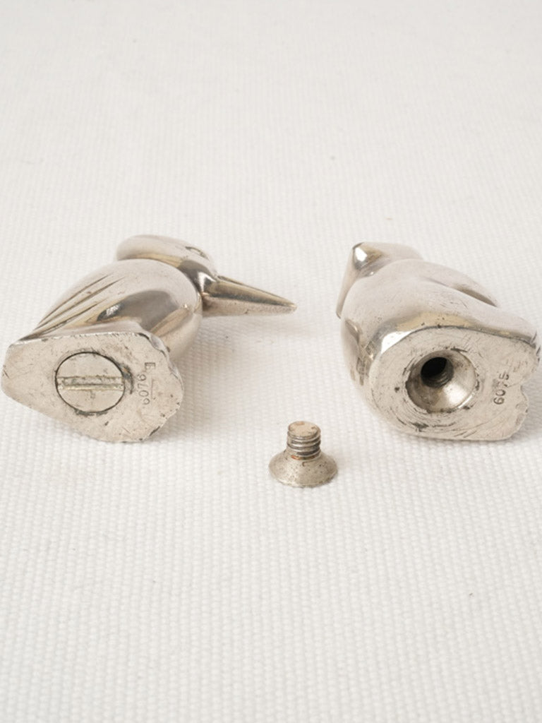 Petite Gallia Christofle Art Deco Salt & Pepper Shakers – Bear & Woodpecker - 2¼"