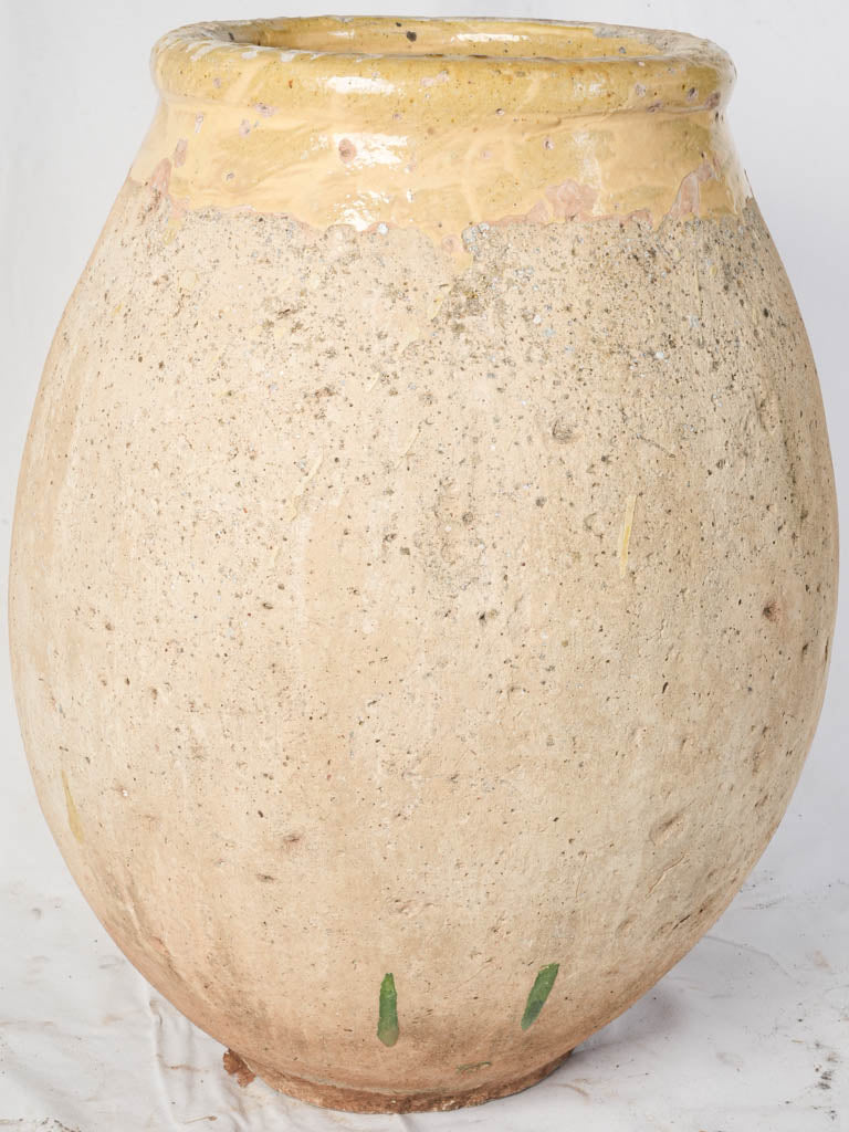 Vintage ovoid terracotta storage jar