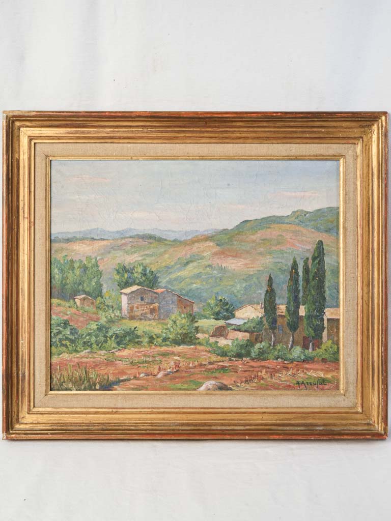 Tranquil vintage oil painting