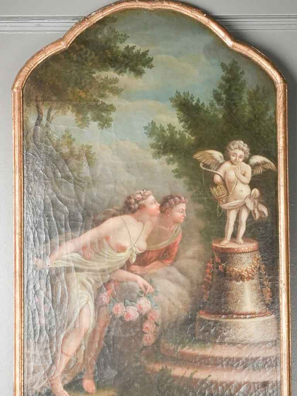 Eighteenth-century cupid Trumeau mirror