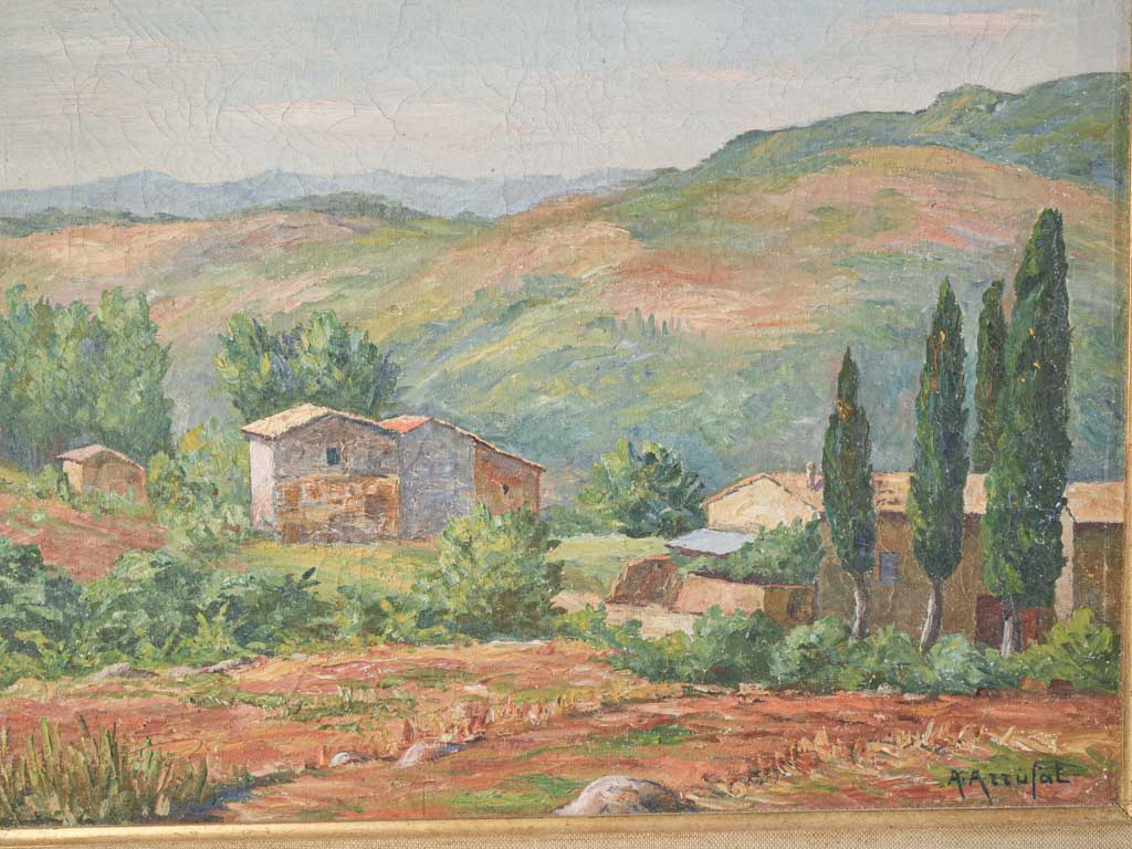 Antique canvas artwork