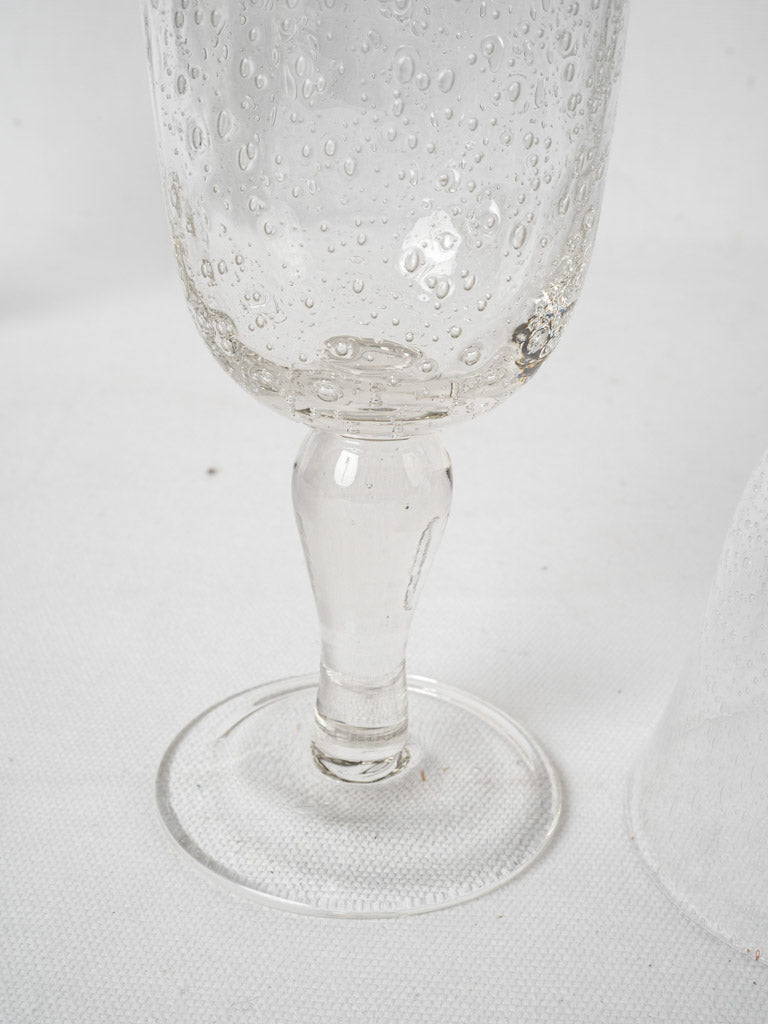Set of 8 vintage bubble glass wine glasses – Chez Pluie