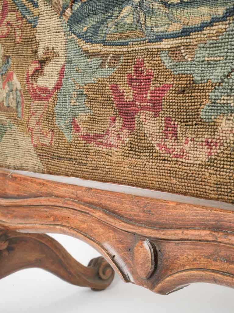 Elegant walnut frame fire screen