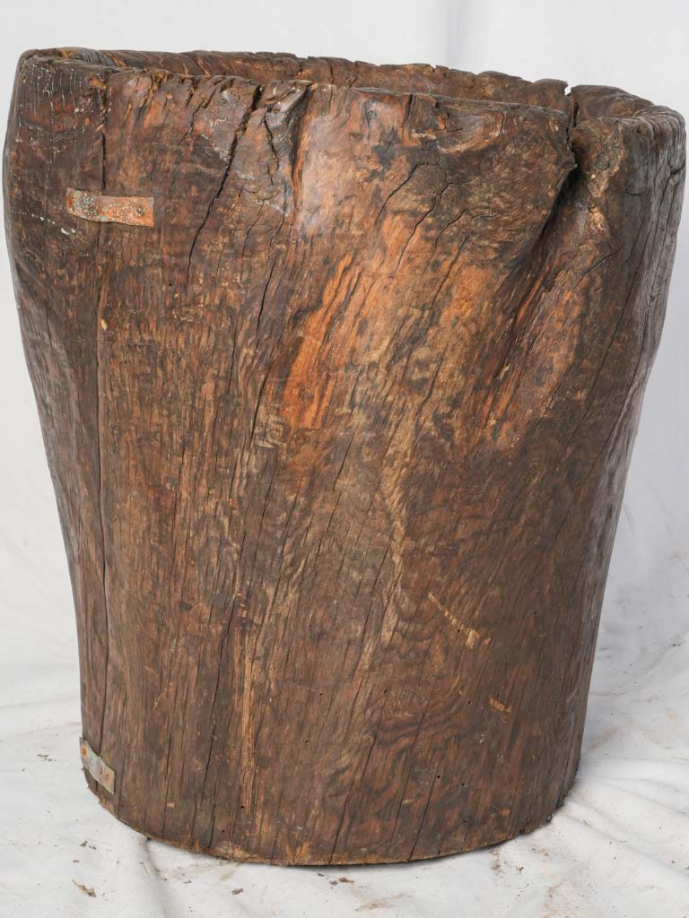 Sculptural Chestnut Folk Art Vessel From Ardèche 19th Century - 26½"