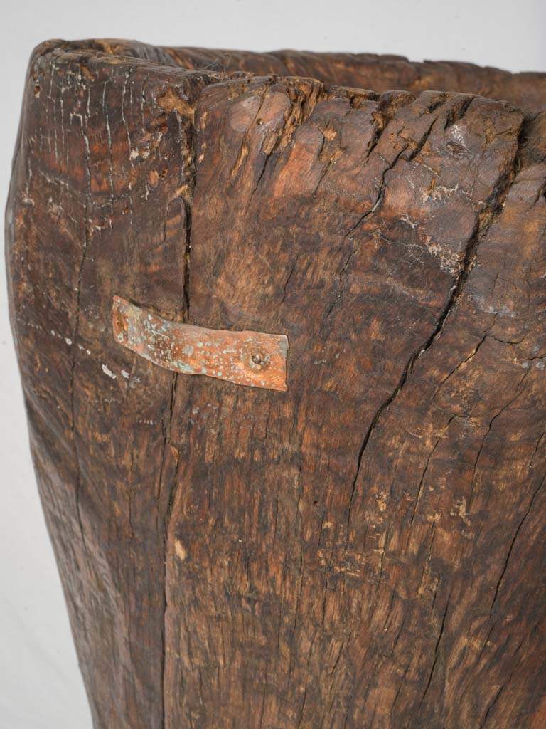 Sculptural Chestnut Folk Art Vessel From Ardèche 19th Century - 26½"
