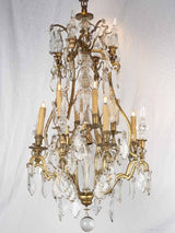Large antique crystal chandelier 38½" x 21¾"