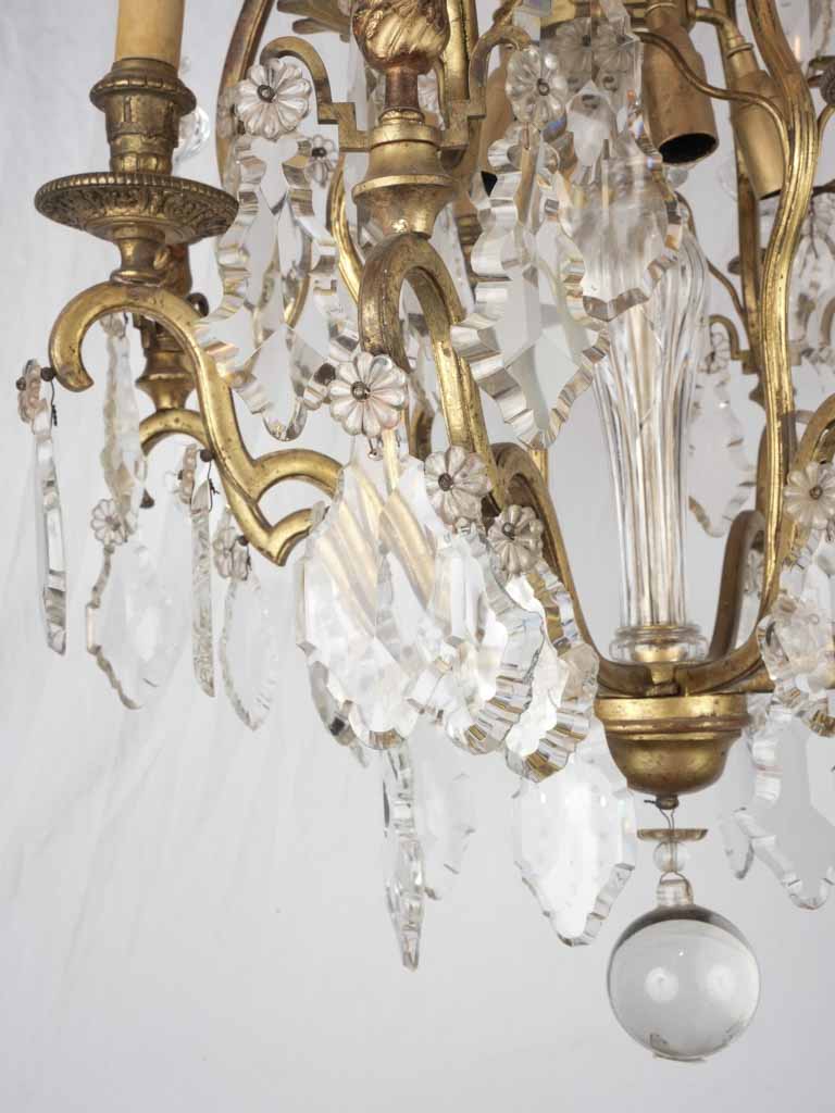 Aged crystal chandelier timeless appeal