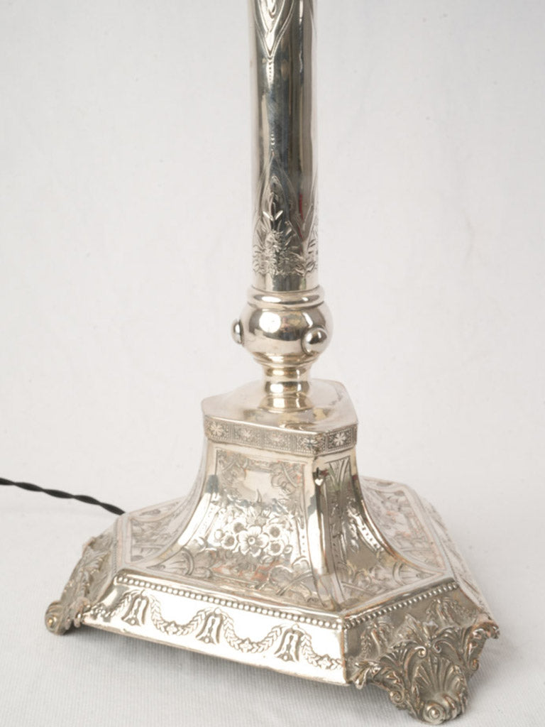 Elegant silver plate lighting  
