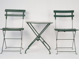Vintage distressed cafe-style seating ensemble