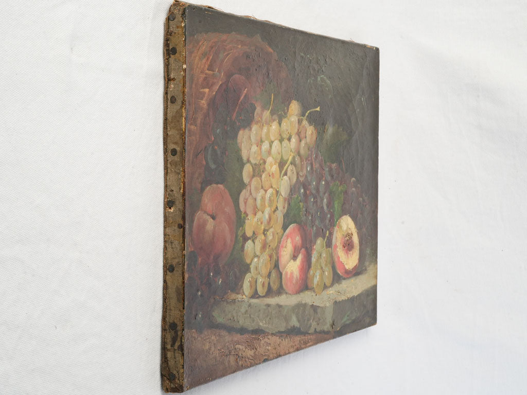 Aged impasto fruit artwork  