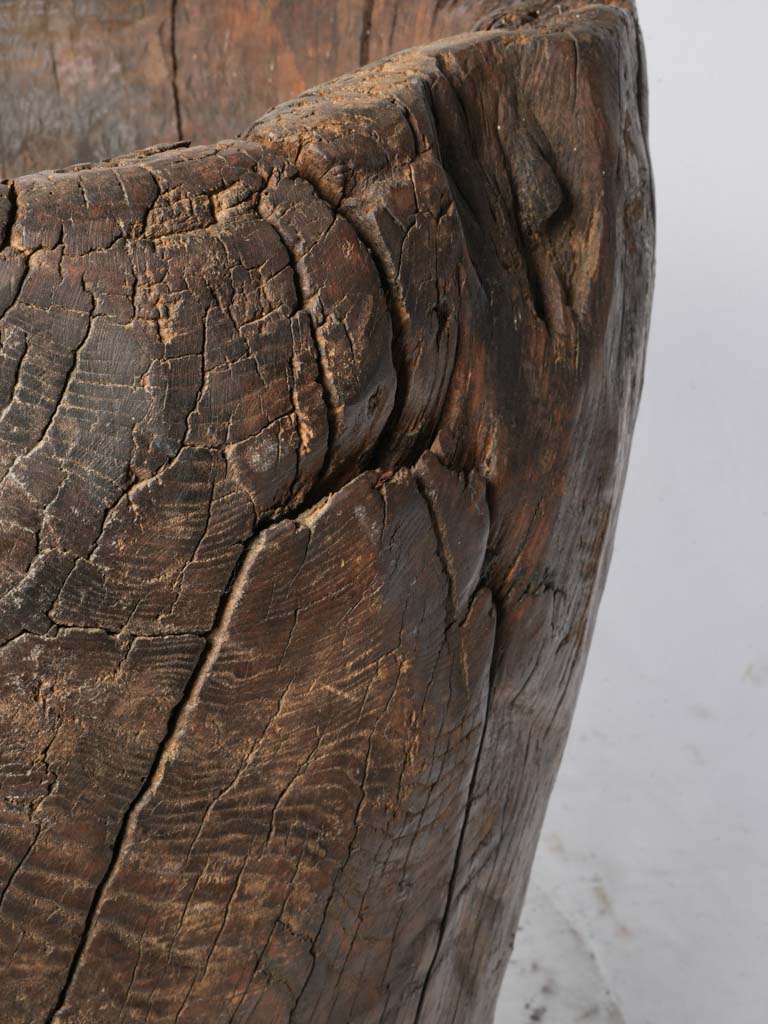 Sculptural Chestnut Folk Art Vessel From Ardèche 19th Century - 26½"