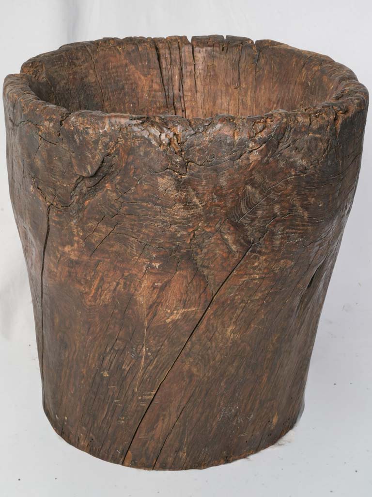 Sculptural Chestnut Folk Art Vessel From Ardèche 19th Century - 26½"
