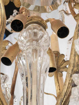 Large antique crystal chandelier 38½" x 21¾"