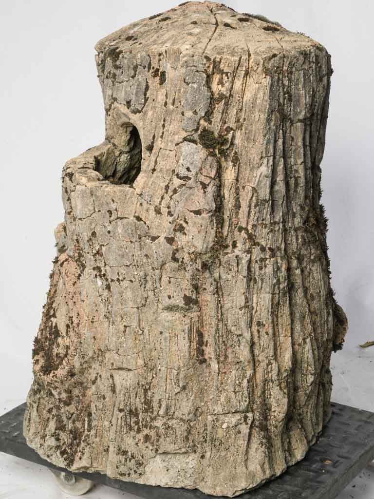 Handcrafted faux bois tree stump  