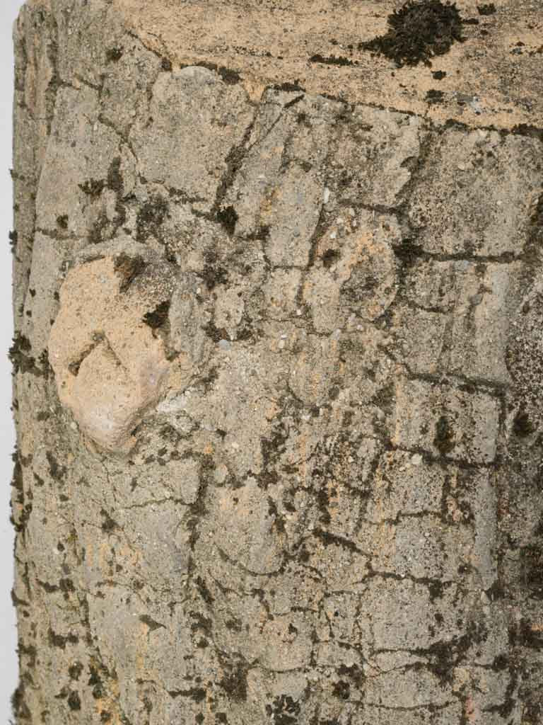 Carved weathered faux bois decor  