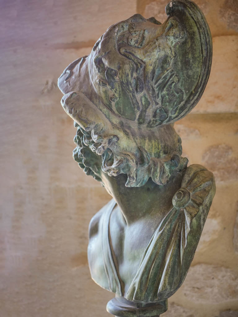 Vintage Italian heroic warrior bronze statue