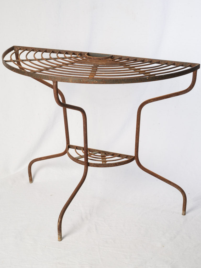 Timeworn rust patina plant stand  