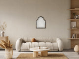 Japanese-style antique arched wall mirror
