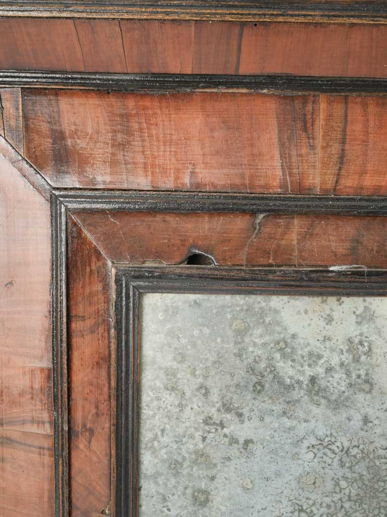 Beautiful black inlay Huguenot mirror
