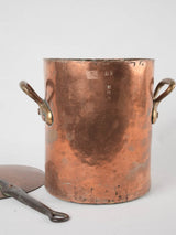 Antique French copper pot with lid 10¼"