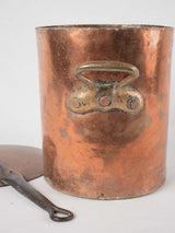 Antique French copper pot with lid 10¼"